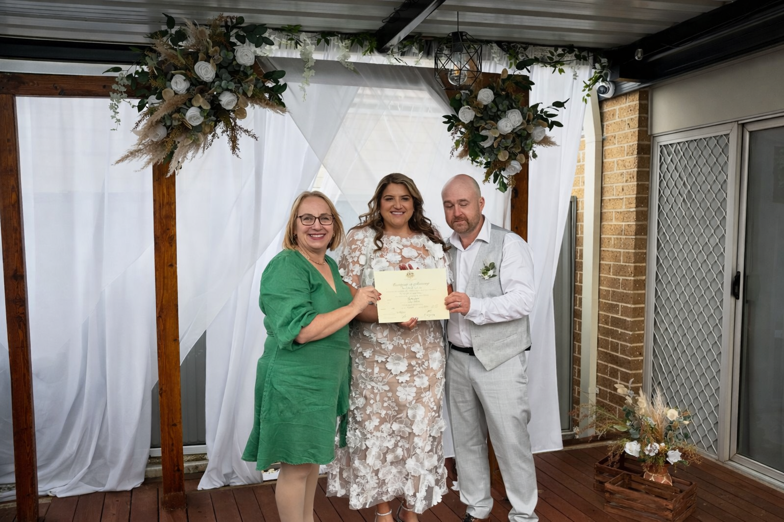 Simple legal-only wedding ceremony Victoria